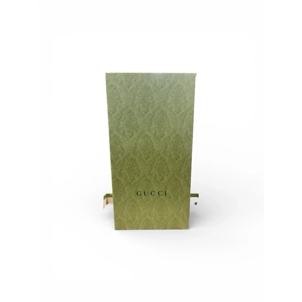 Gucci Empty Shoe Box Green Embossed Logo Luxury Storage Display 16x10x6